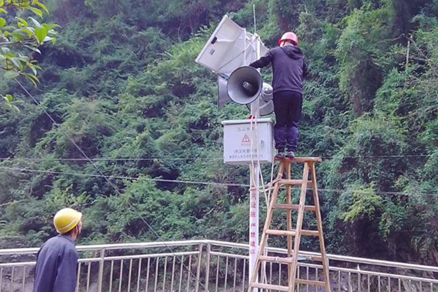 重庆巴山水库泄洪预警广播系统新建项目施工中